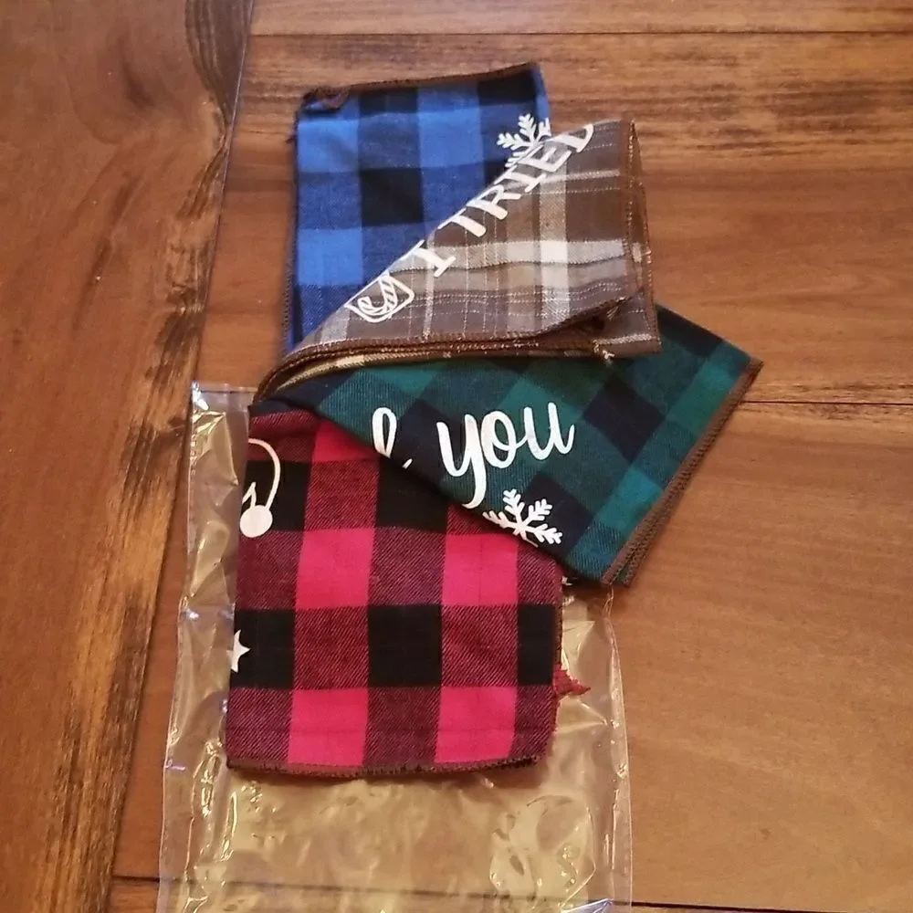 Pet bandanas 4 pieces holiday theme